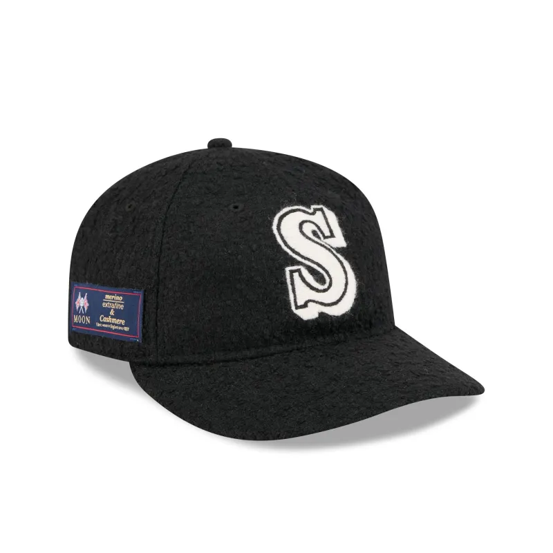 Seattle Mariners Navy Merino & Cashmere Moon Retro Crown 9FIFTY Adjustable Hat sold by New Era