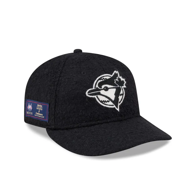 Toronto Blue Jays Navy Merino & Cashmere Moon Retro Crown 9FIFTY Adjustable Hat sold by New Era