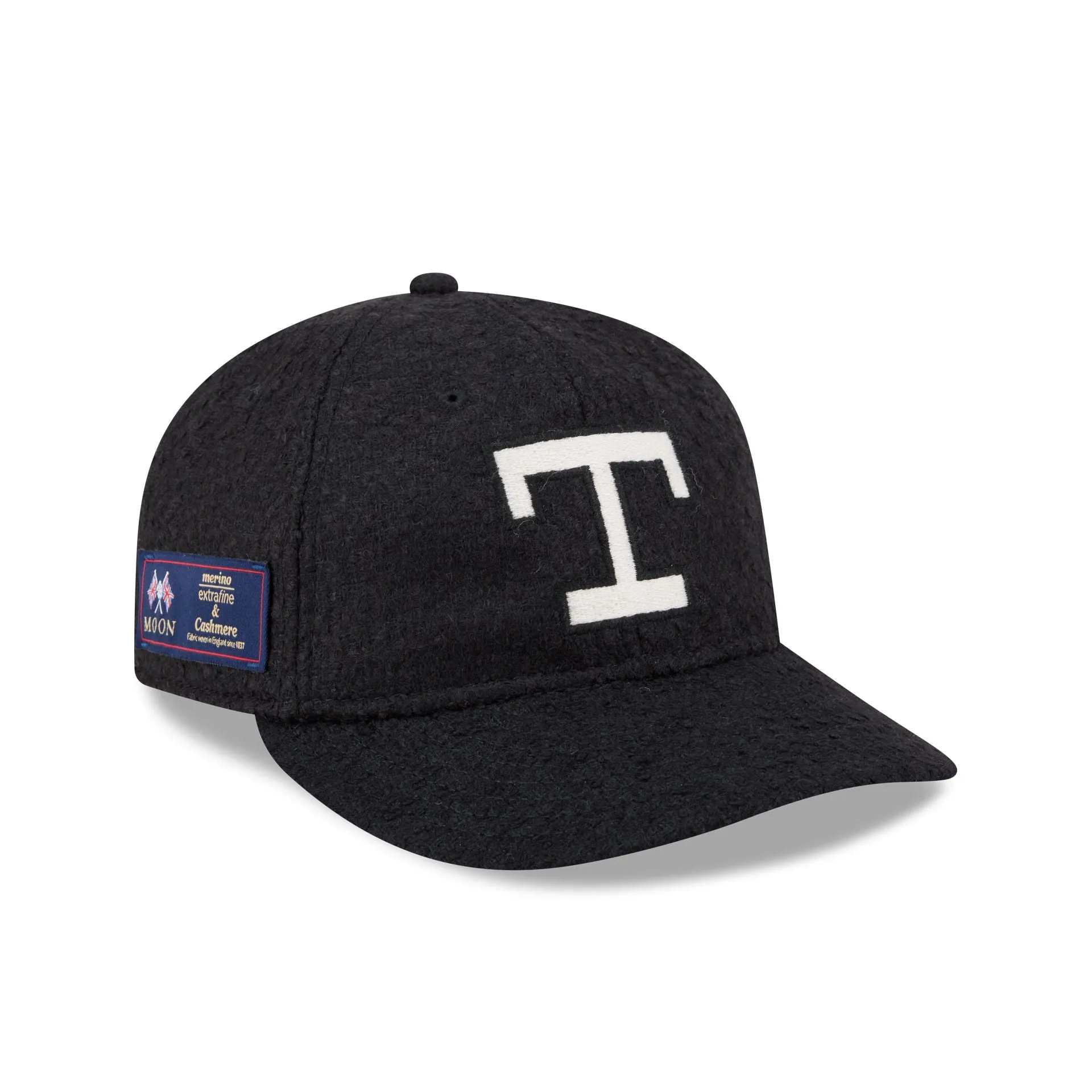 Texas Rangers Navy Merino & Cashmere Moon Retro Crown 9FIFTY Adjustable Hat sold by New Era