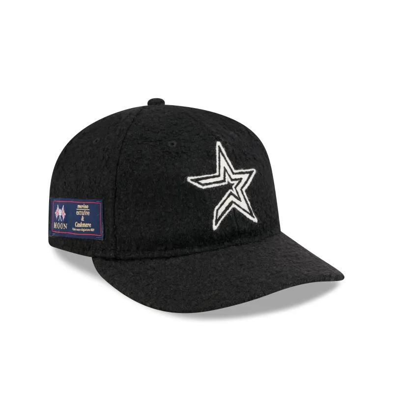 Houston Astros Navy Merino & Cashmere Moon Retro Crown 9FIFTY Adjustable Hat sold by New Era