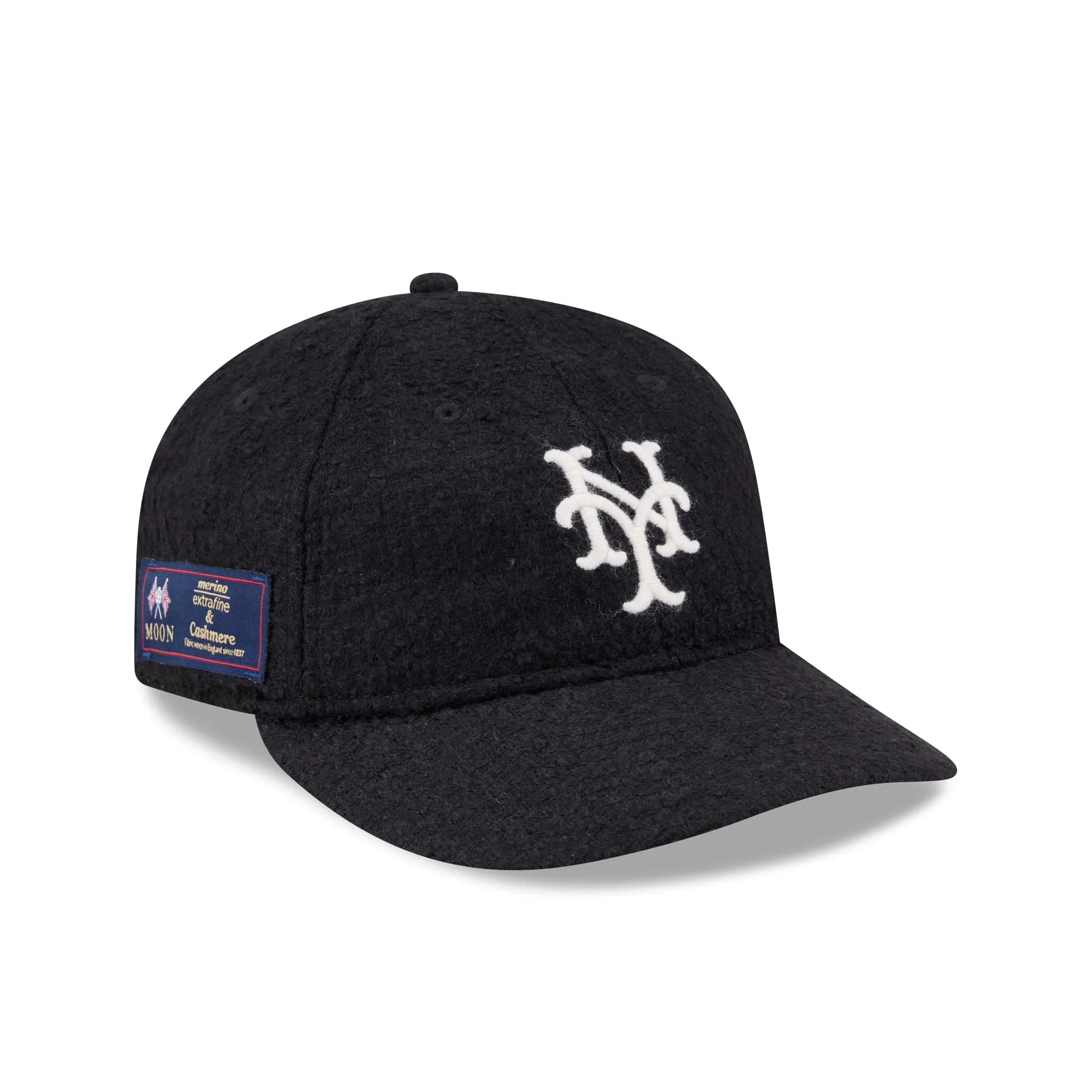 New York Mets Navy Merino & Cashmere Moon Retro Crown 9FIFTY Adjustable Hat sold by New Era