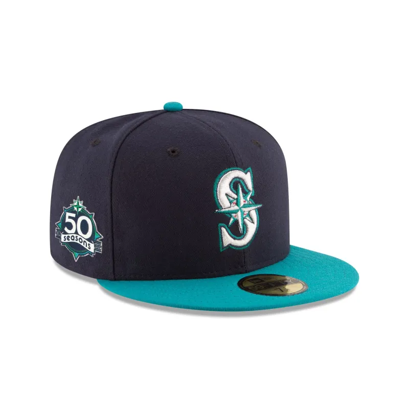 Seattle Mariners 50th Anniversary 59FIFTY Fitted Hat sold by New Era