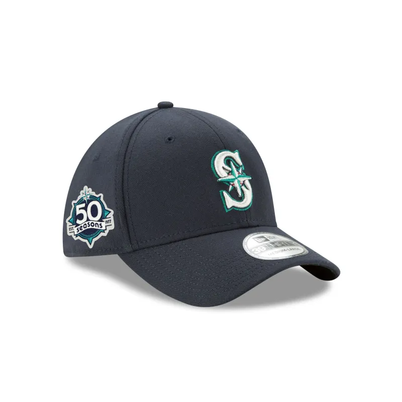 Seattle Mariners 50th Anniversary 39THIRTY Stretch Fit Hat sold by New Era