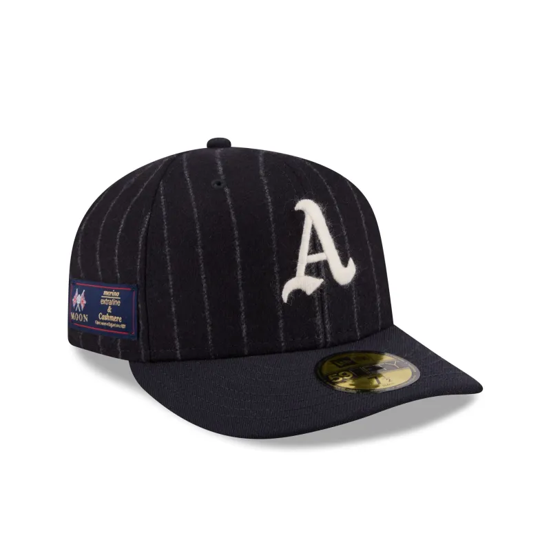 Athletics Pinstripe Merino & Cashmere Moon 59FIFTY Fitted Hat sold by New Era