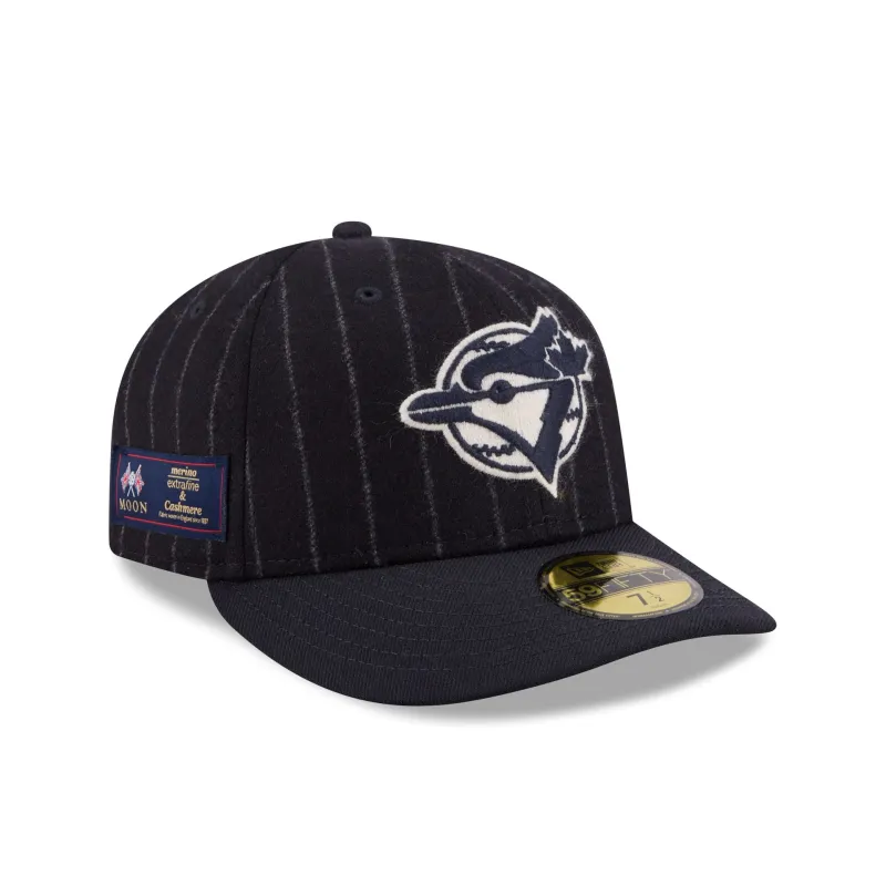 Toronto Blue Jays Pinstripe Merino & Cashmere Moon 59FIFTY Fitted Hat sold by New Era