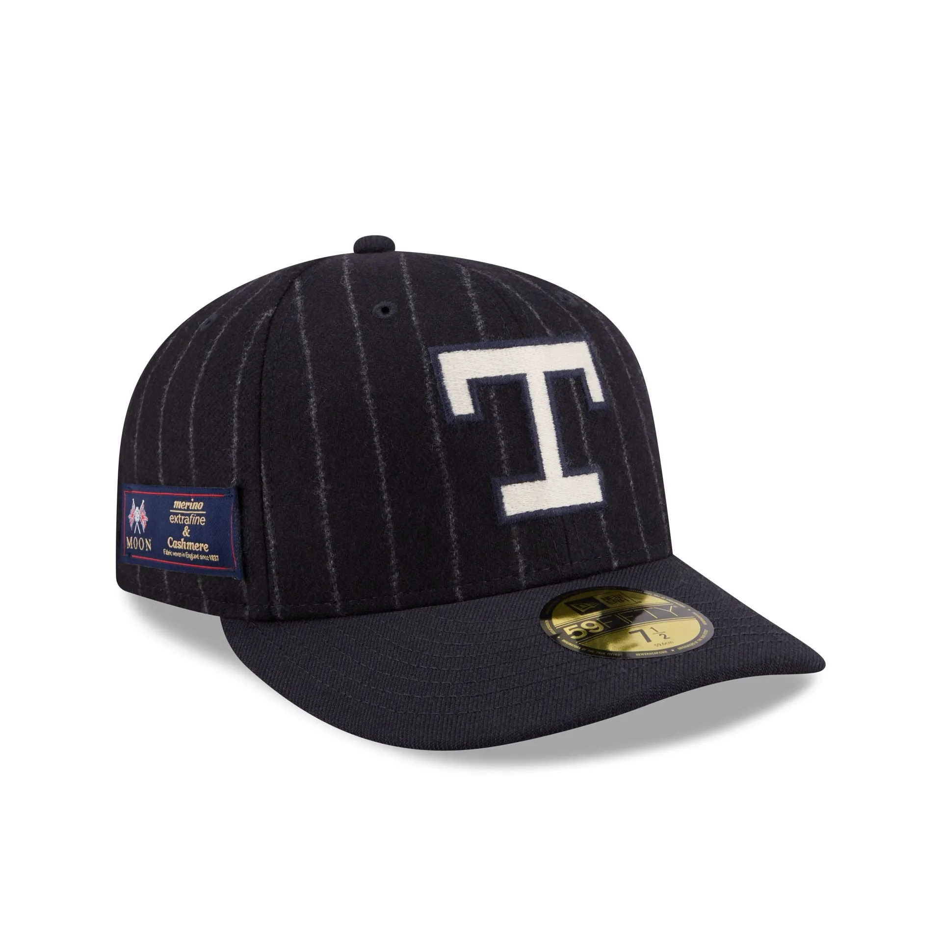 Texas Rangers Pinstripe Merino & Cashmere Moon 59FIFTY Fitted Hat sold by New Era