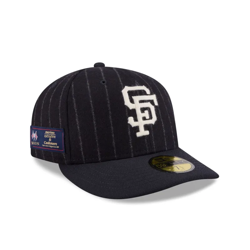 San Francisco Giants Pinstripe Merino & Cashmere Moon 59FIFTY Fitted Hat sold by New Era