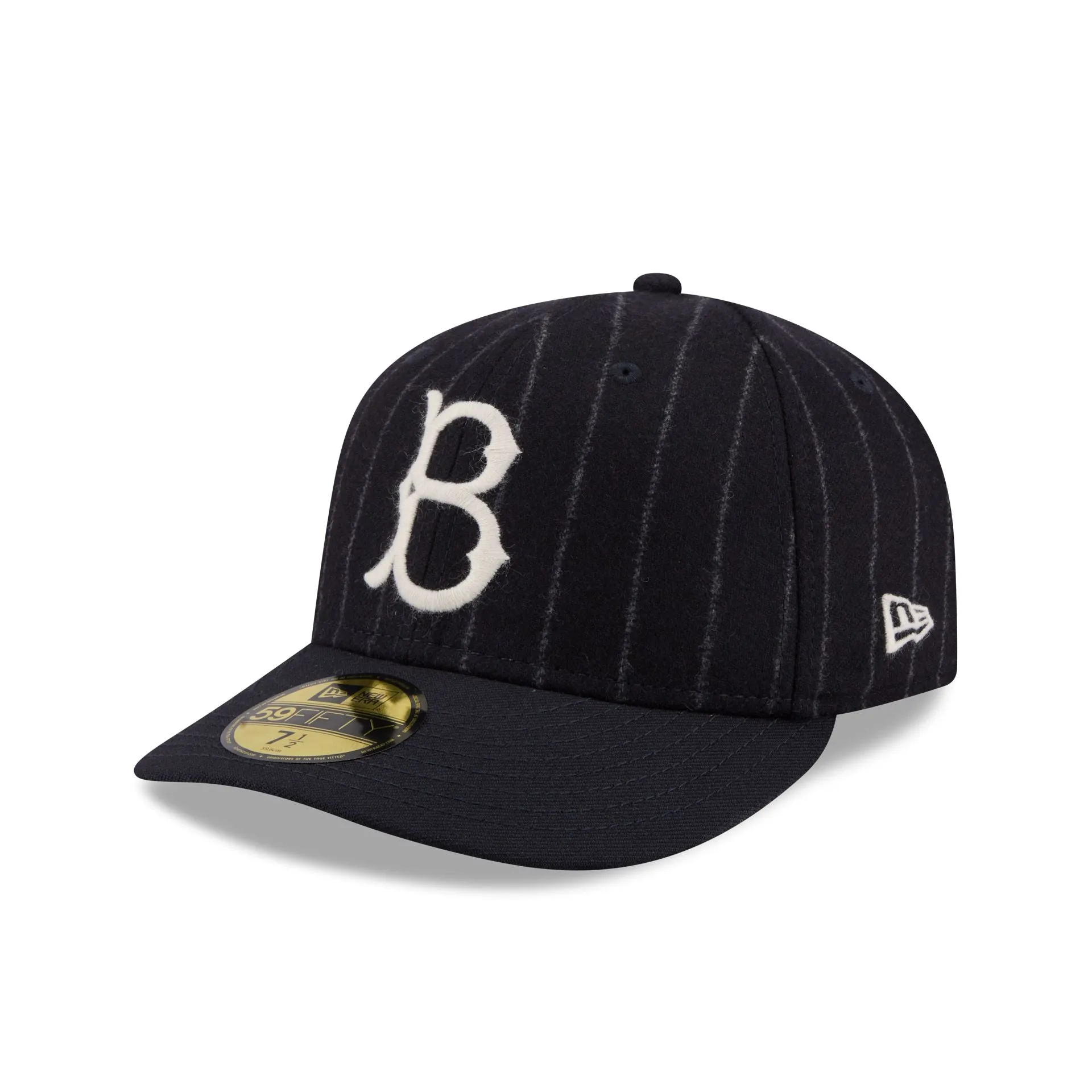Brooklyn Dodgers Pinstripe Merino & Cashmere Moon 59FIFTY Fitted Hat sold by New Era product image thumbnail 3