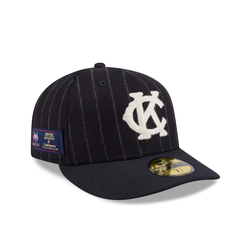 Kansas City Monarchs Pinstripe Merino & Cashmere Moon 59FIFTY Fitted Hat sold by New Era
