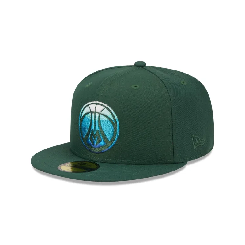 Milwaukee Bucks Metallic Gradient 59FIFTY Fitted Hat sold by New Era