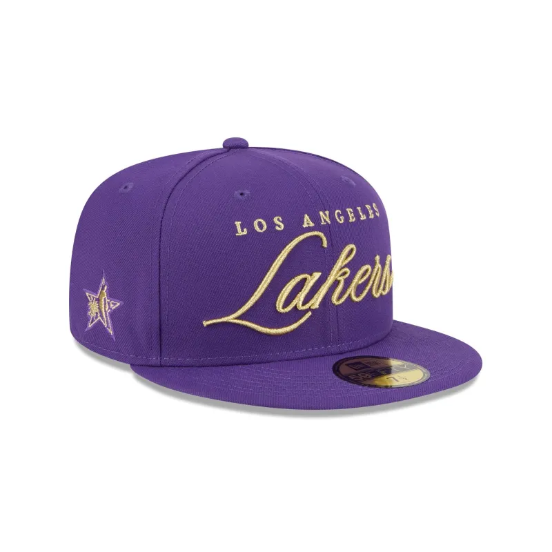 Los Angeles Lakers 2026 All-Star Game Script Shine 59FIFTY Fitted Hat made by New Era