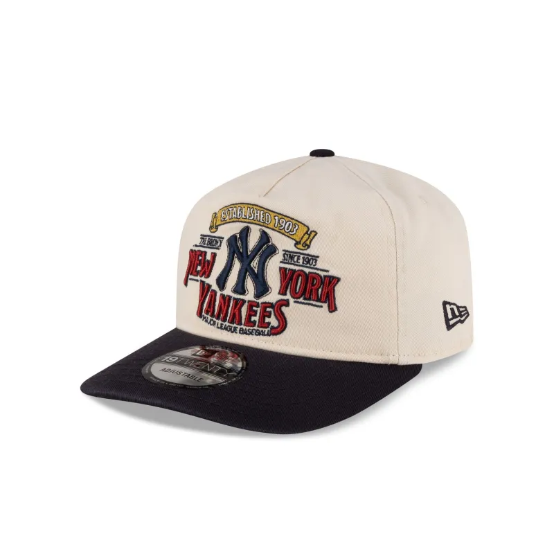 New York Yankees Washed Graphic Light Navy 19TWENTY Adjustable Hat made by New Era