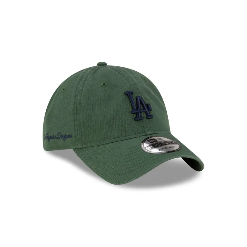 Los Angeles Dodgers Green Washed Script 9TWENTY Adjustable Hat sold by New Era
