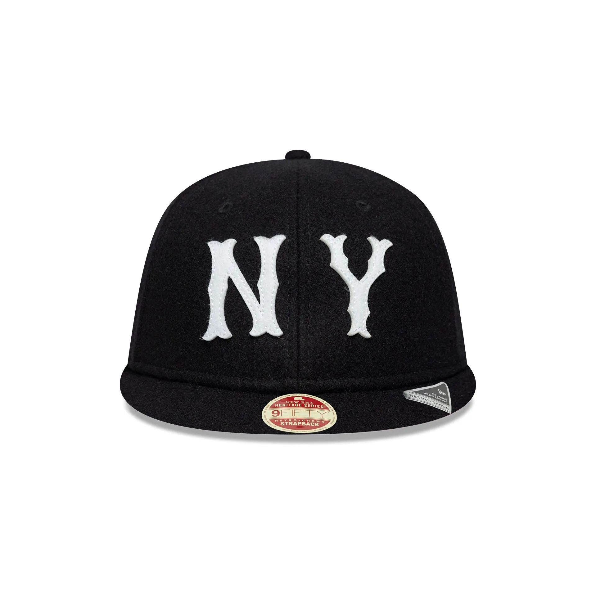 New York Highlanders Black Melton Wool Heritage Series Retro Crown 9FIFTY Strapback Hat sold by New Era product image thumbnail 2