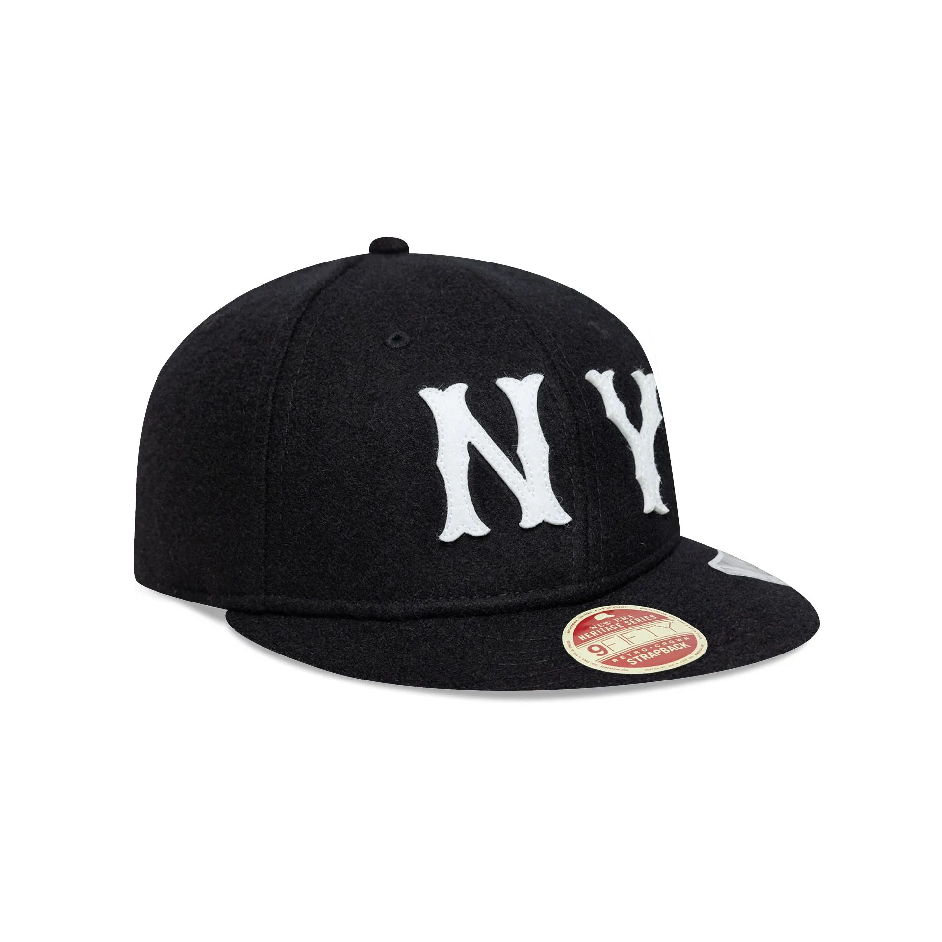 New York Highlanders Black Melton Wool Heritage Series Retro Crown 9FIFTY Strapback Hat sold by New Era product image thumbnail 4