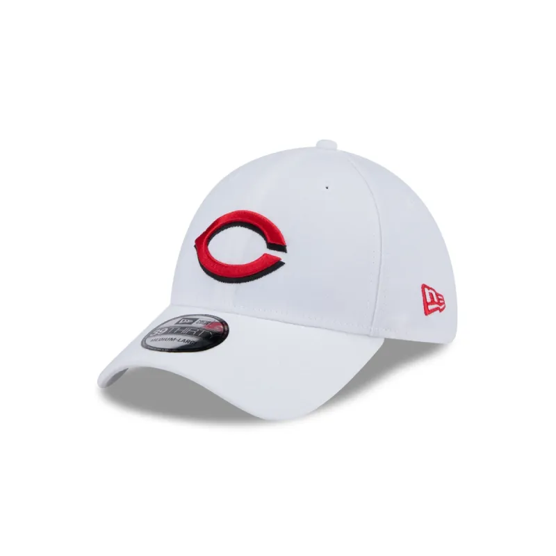 Cincinnati Reds Optic White 39THIRTY Stretch Fit Hat sold by New Era
