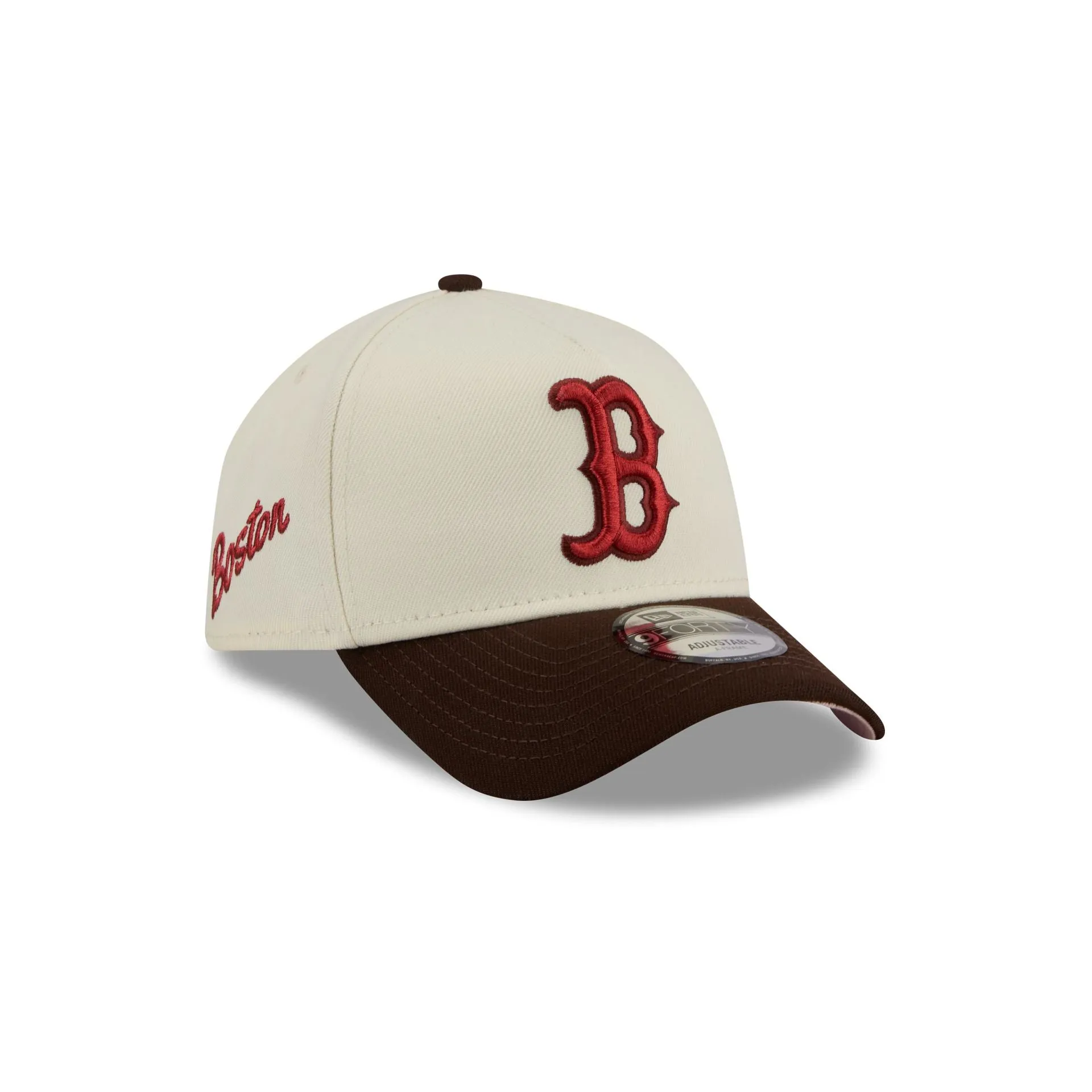 Boston Red Sox City Script 9FORTY A-Frame Snapback Hat sold by New Era