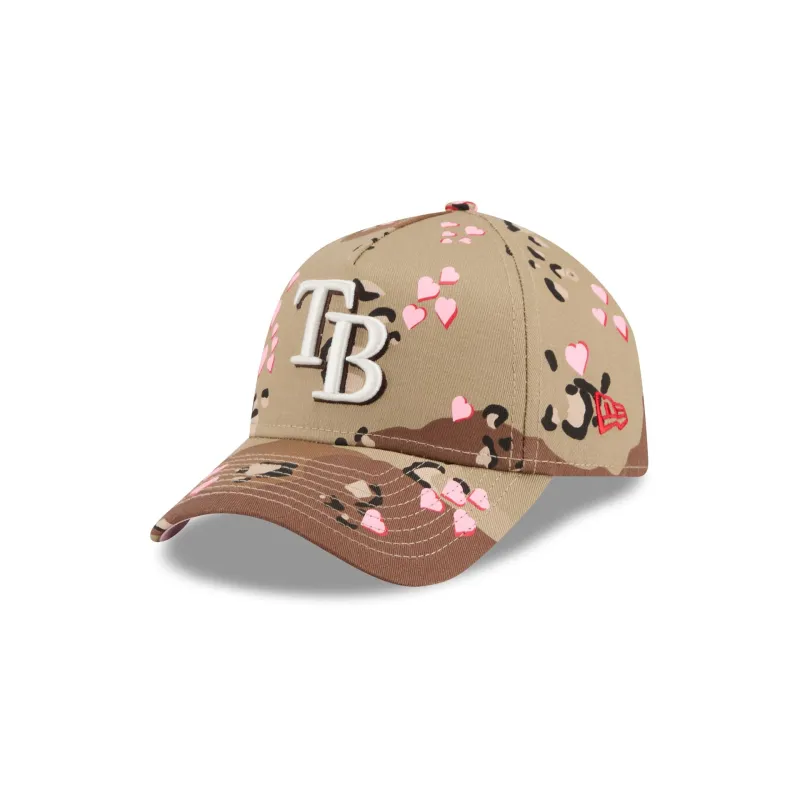 Tampa Bay Rays Camo Hearts 9FORTY A-Frame Snapback Hat sold by New Era