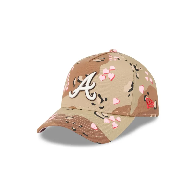 Atlanta Braves Camo Hearts 9FORTY A-Frame Snapback Hat sold by New Era
