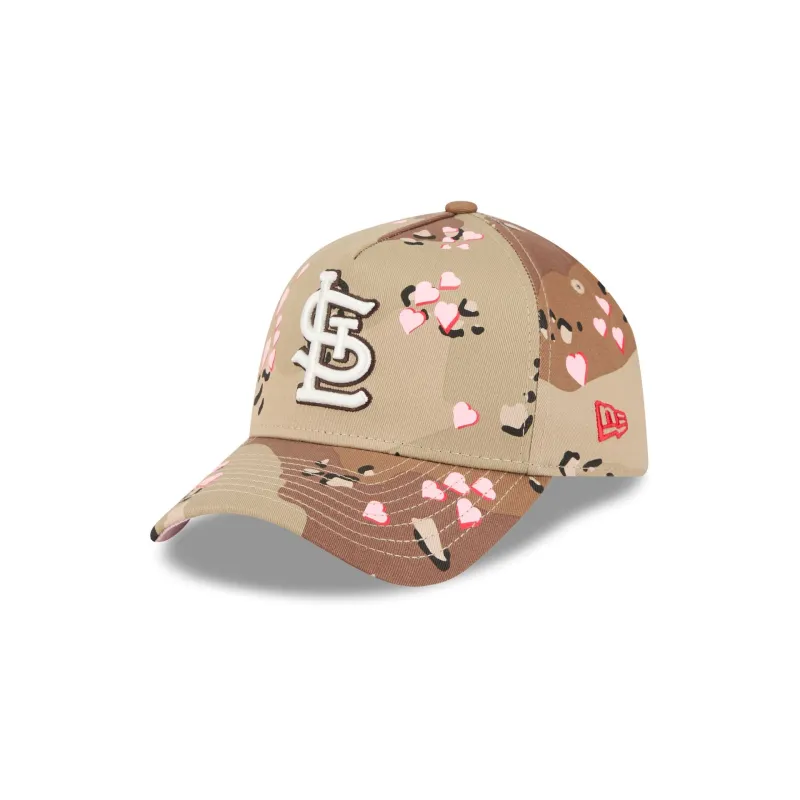 St. Louis Cardinals Camo Hearts 9FORTY A-Frame Snapback Hat sold by New Era