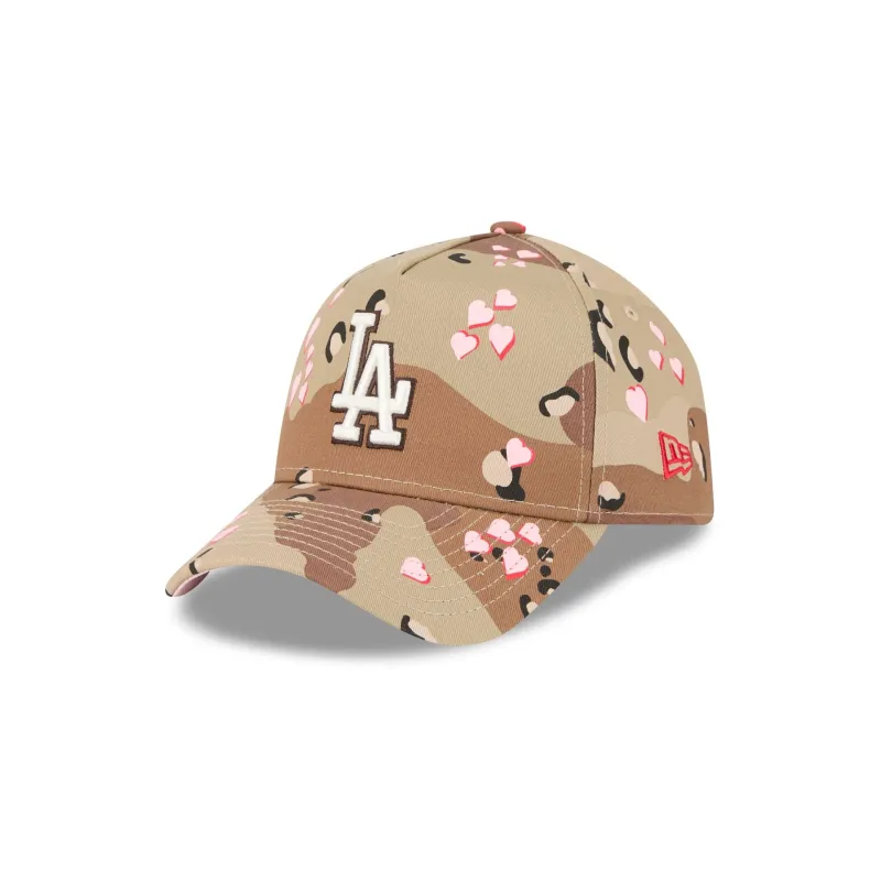 Los Angeles Dodgers Camo Hearts 9FORTY A-Frame Snapback Hat sold by New Era