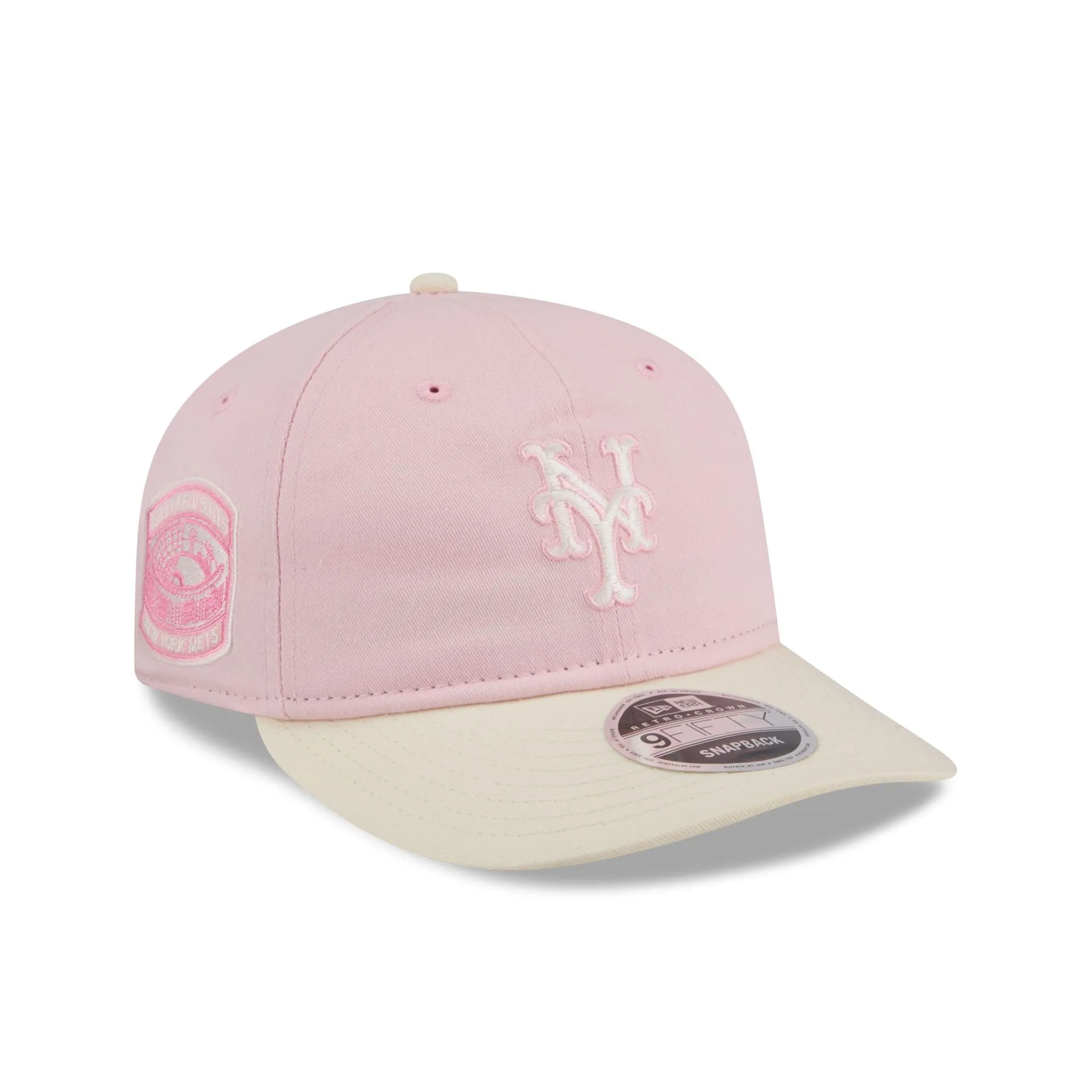 New York Mets Light Pink Retro Crown 9FIFTY Snapback Hat sold by New Era