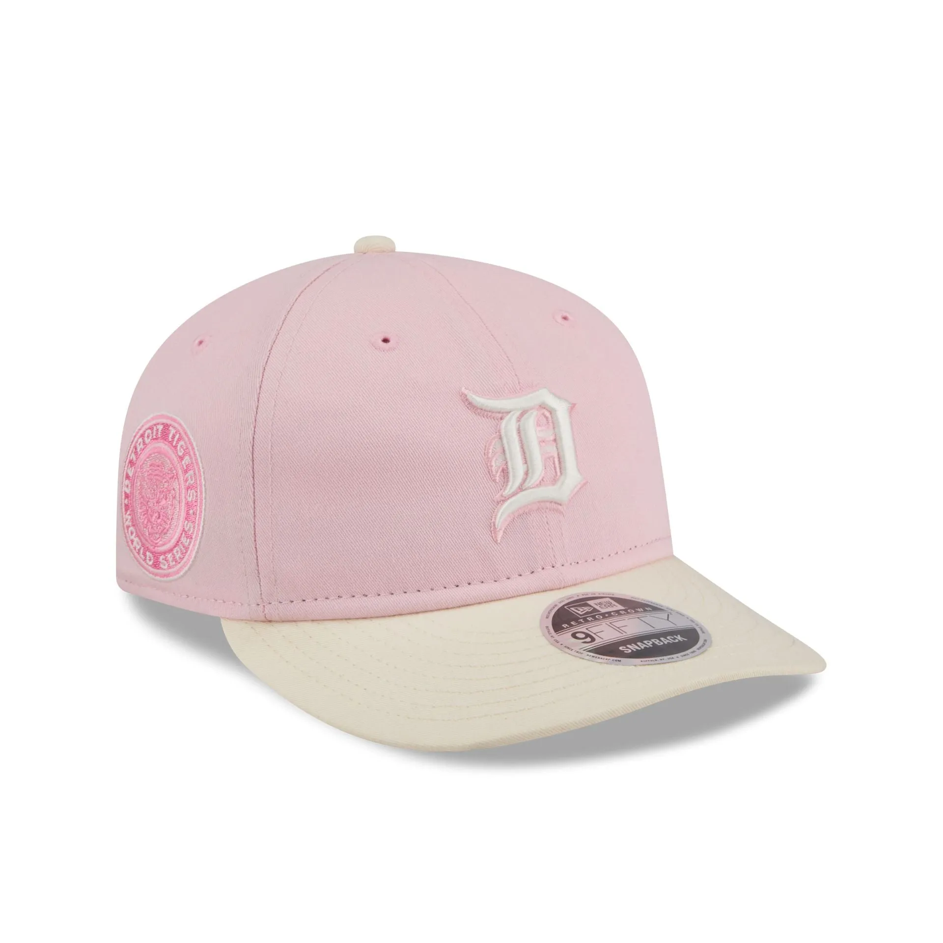 Detroit Tigers Light Pink Retro Crown 9FIFTY Snapback Hat sold by New Era