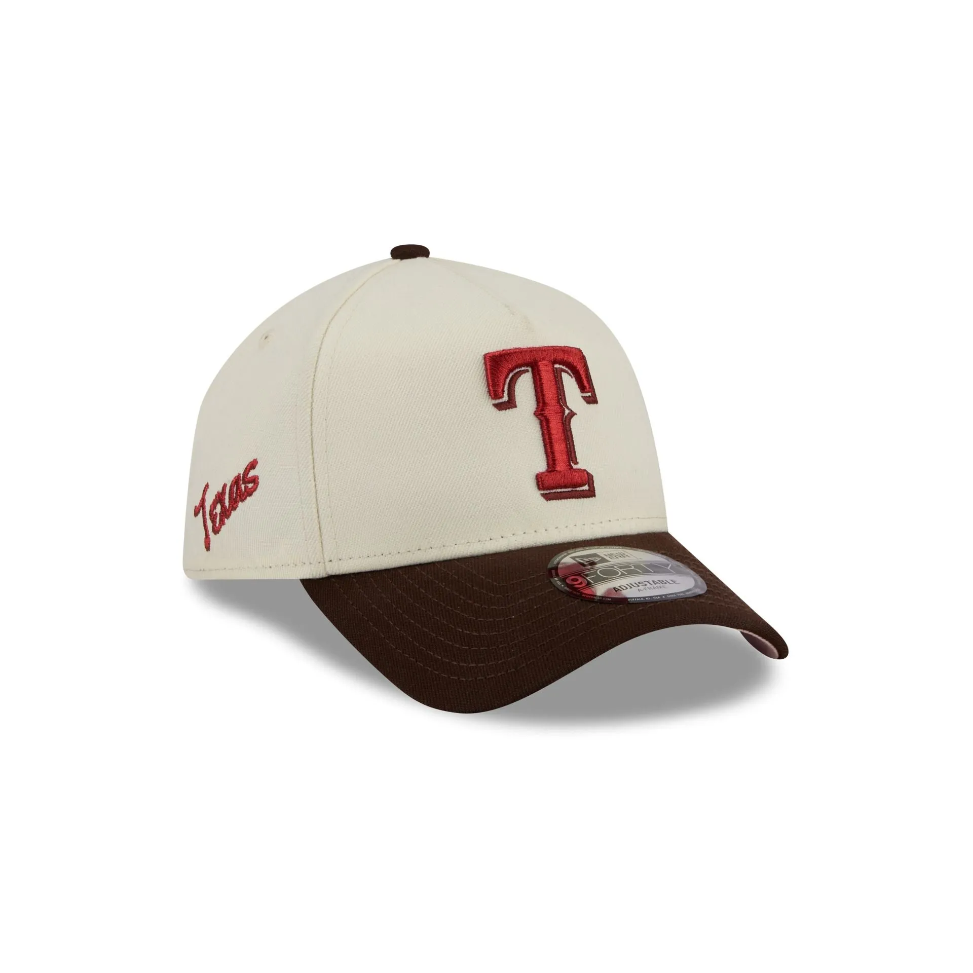 Texas Rangers City Script 9FORTY A-Frame Snapback Hat sold by New Era