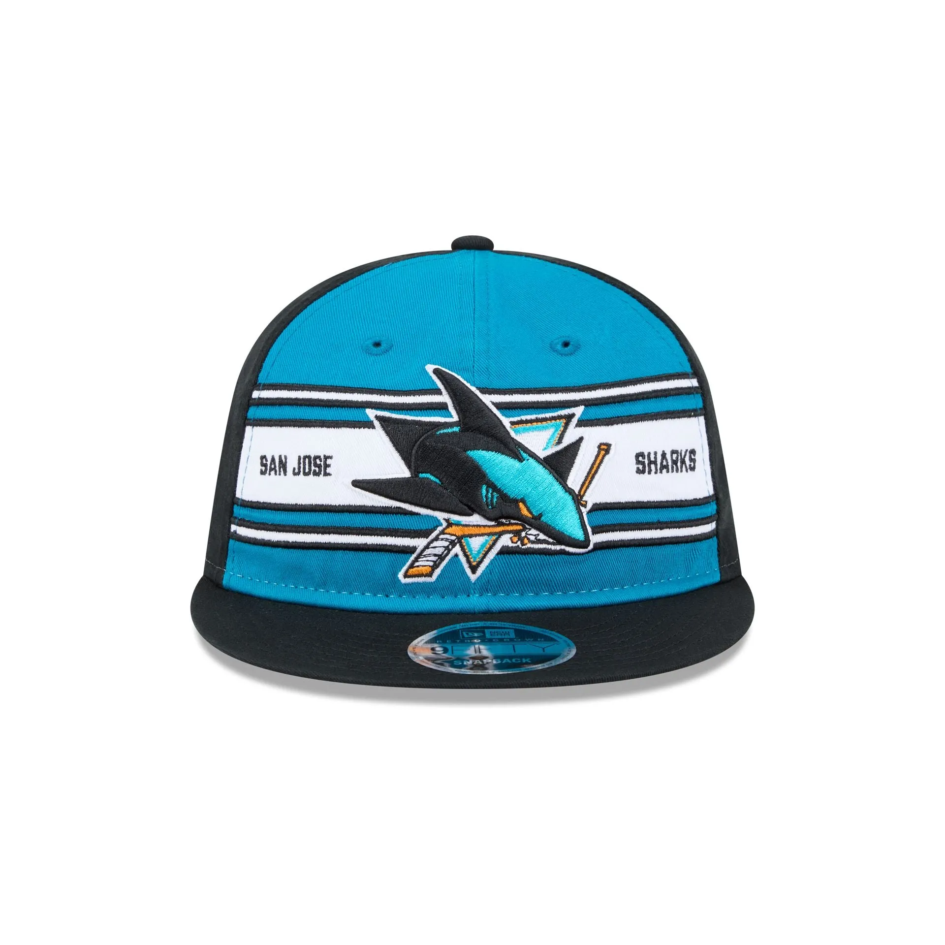 San Jose Sharks Team Stripes Retro Crown 9FIFTY Snapback Hat sold by New Era product image thumbnail 2