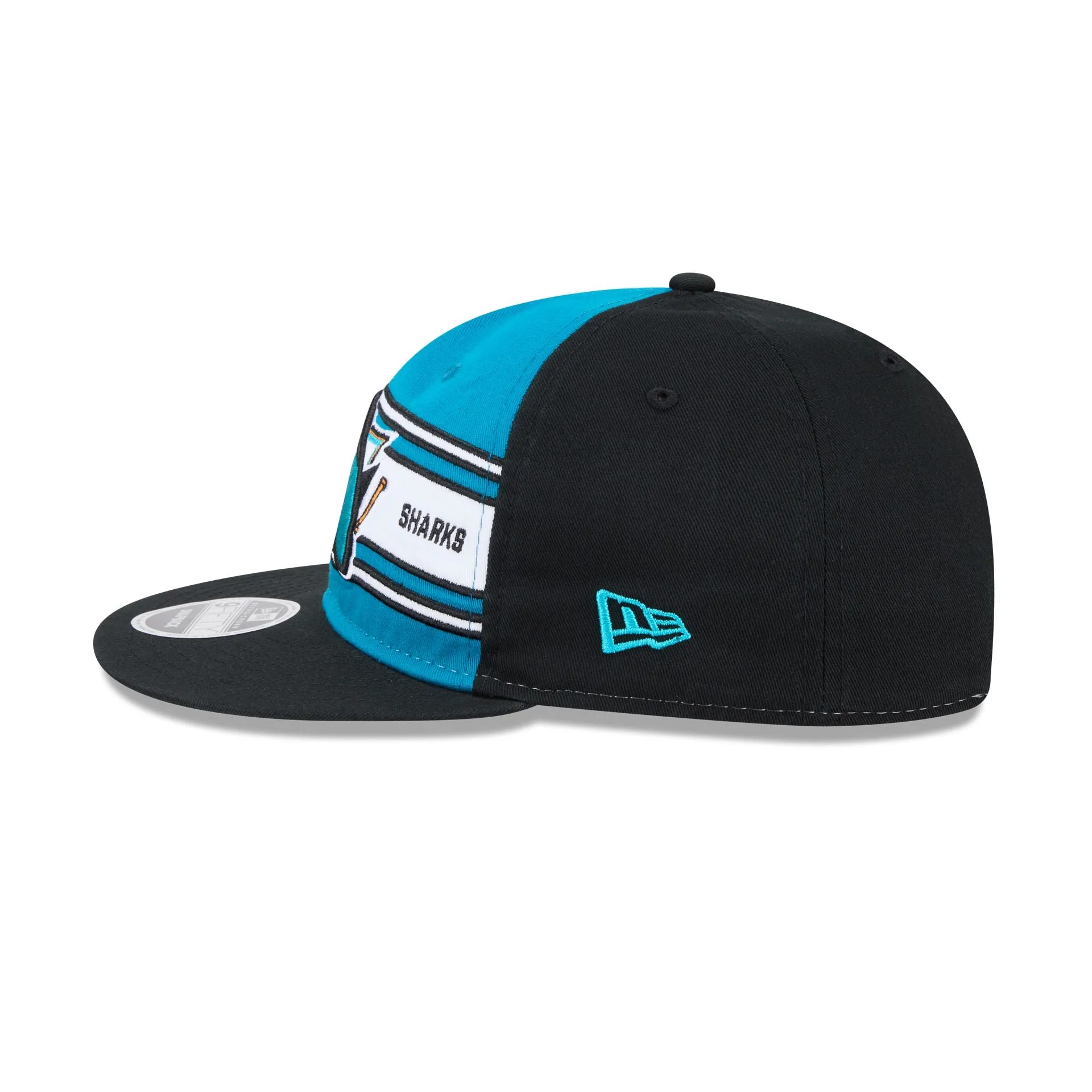 San Jose Sharks Team Stripes Retro Crown 9FIFTY Snapback Hat sold by New Era product image thumbnail 4