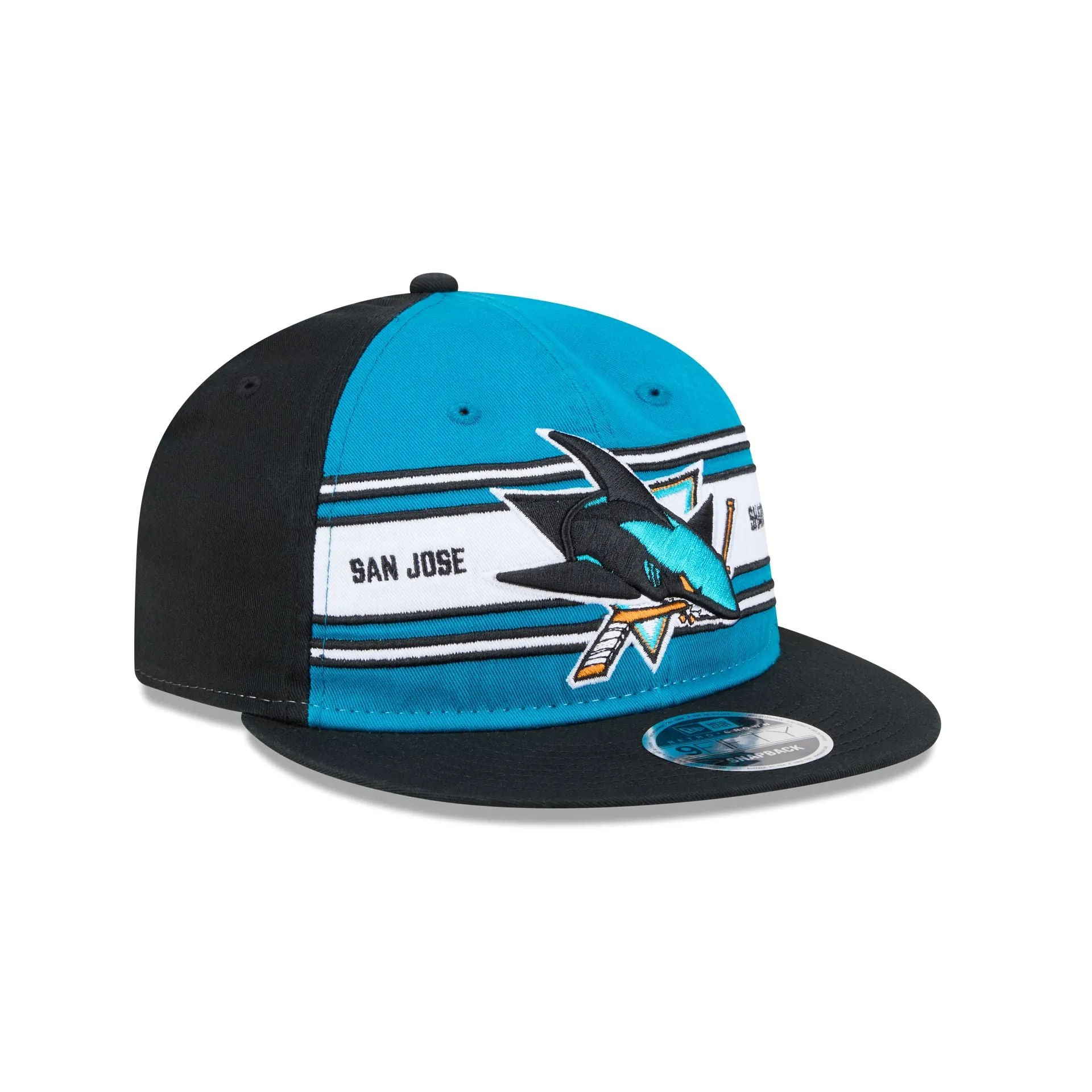 San Jose Sharks Team Stripes Retro Crown 9FIFTY Snapback Hat sold by New Era product image thumbnail 3