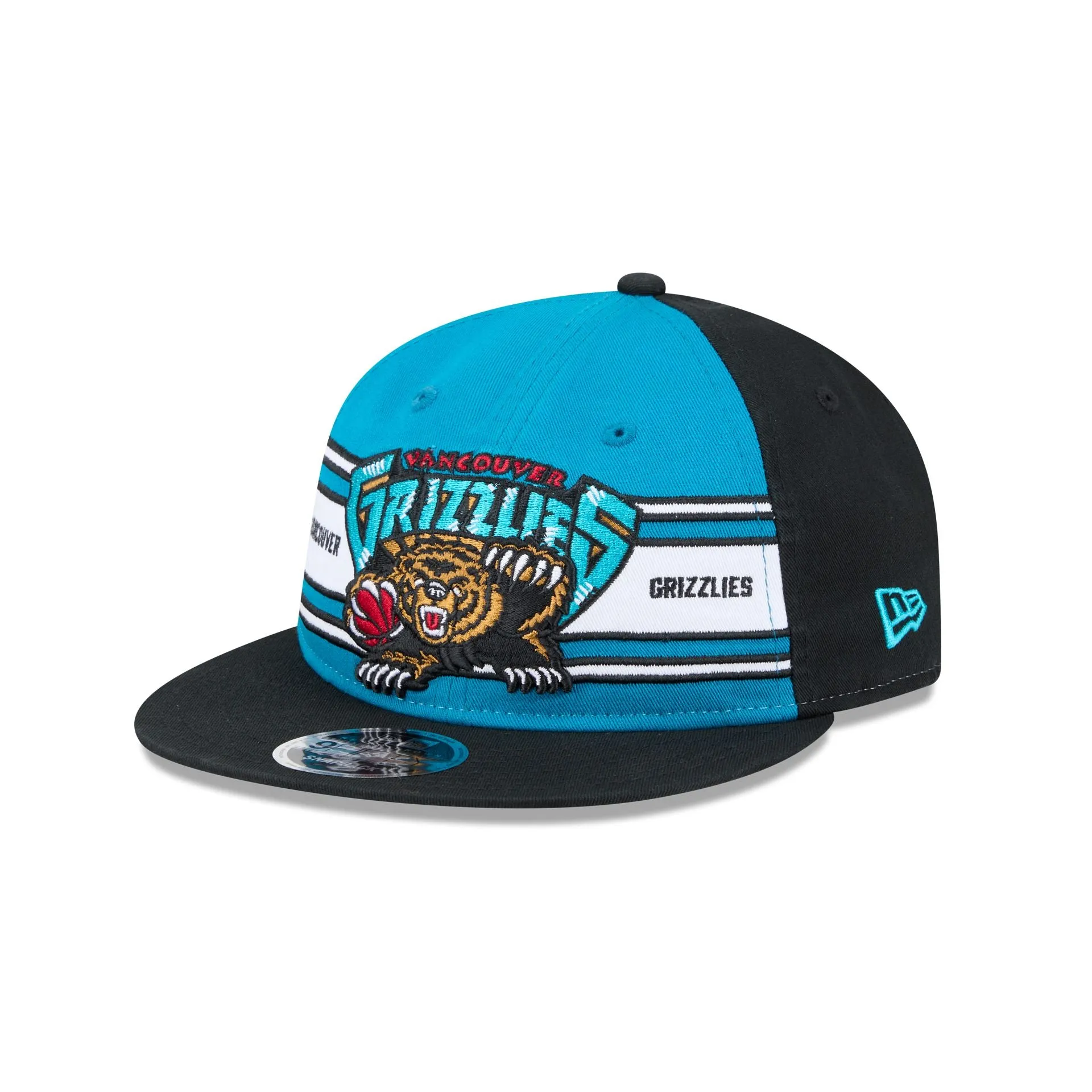 Vancouver Grizzlies Team Stripes Retro Crown 9FIFTY Snapback Hat sold by New Era
