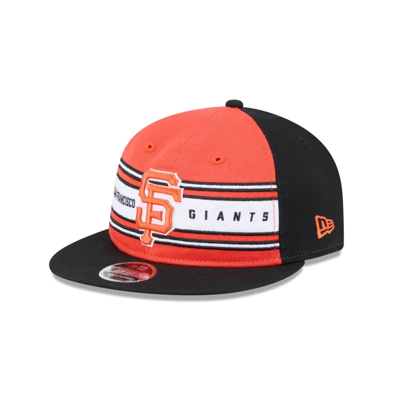 San Francisco Giants Team Stripes Retro Crown 9FIFTY Snapback Hat sold by New Era