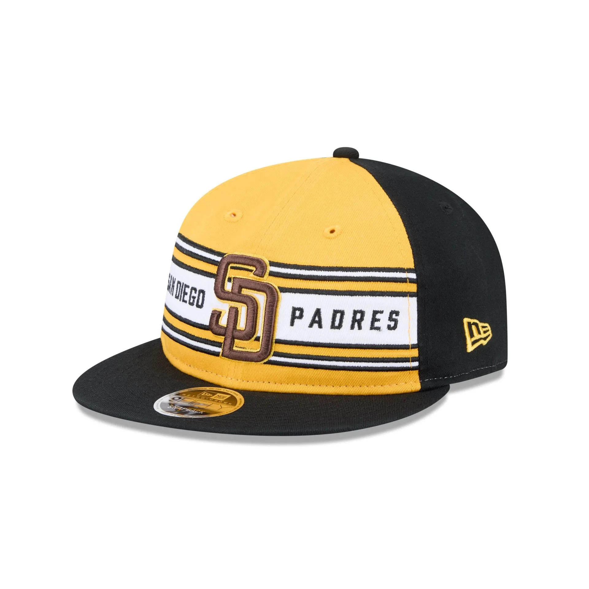 San Diego Padres Team Stripes Retro Crown 9FIFTY Snapback Hat sold by New Era