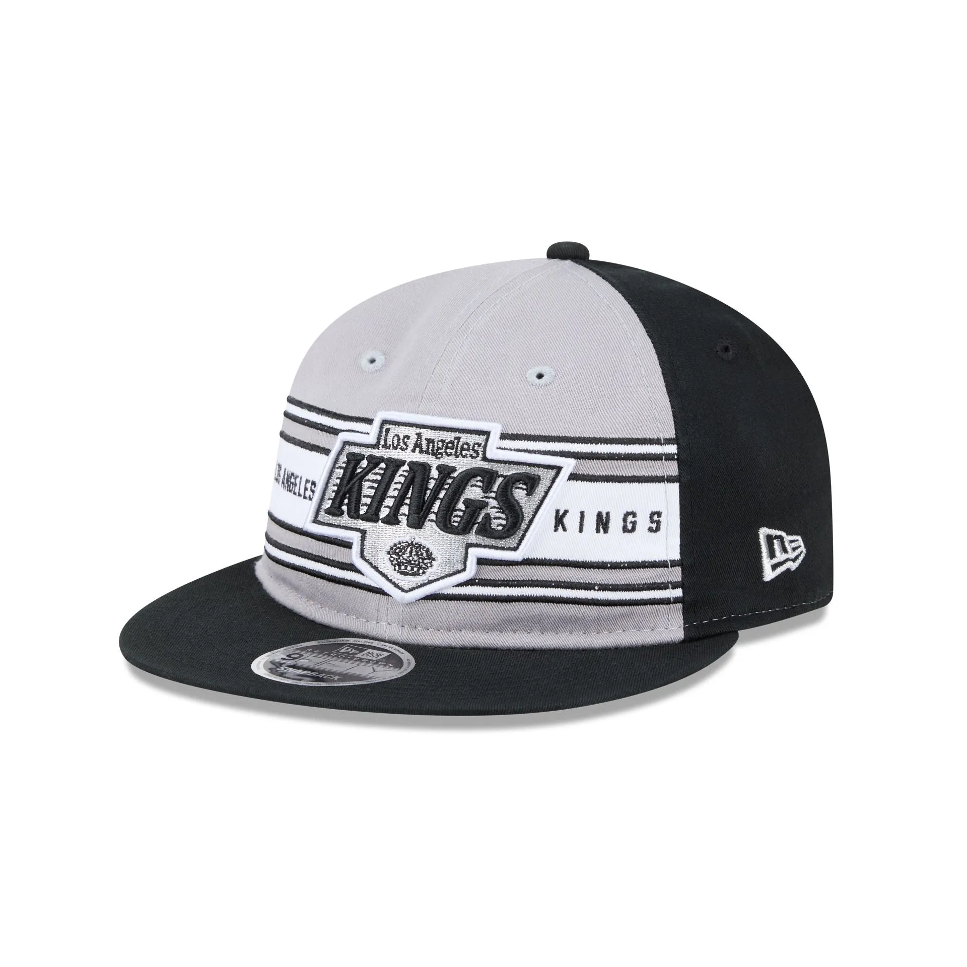 Los Angeles Kings Team Stripes Retro Crown 9FIFTY Snapback Hat sold by New Era