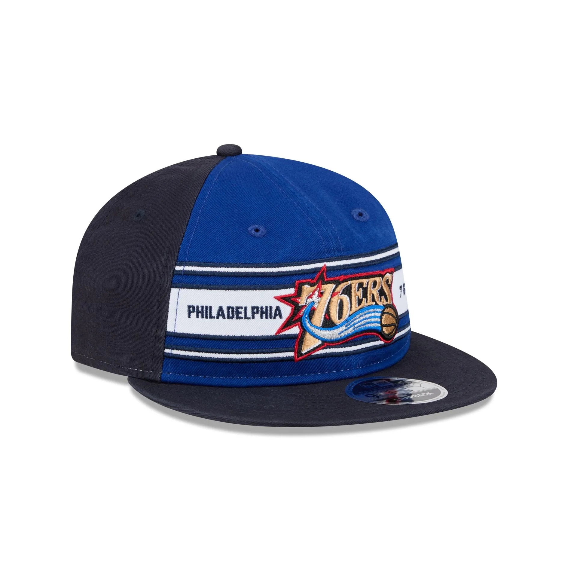 Philadelphia 76ers Team Stripes Retro Crown 9FIFTY Snapback Hat sold by New Era product image thumbnail 3