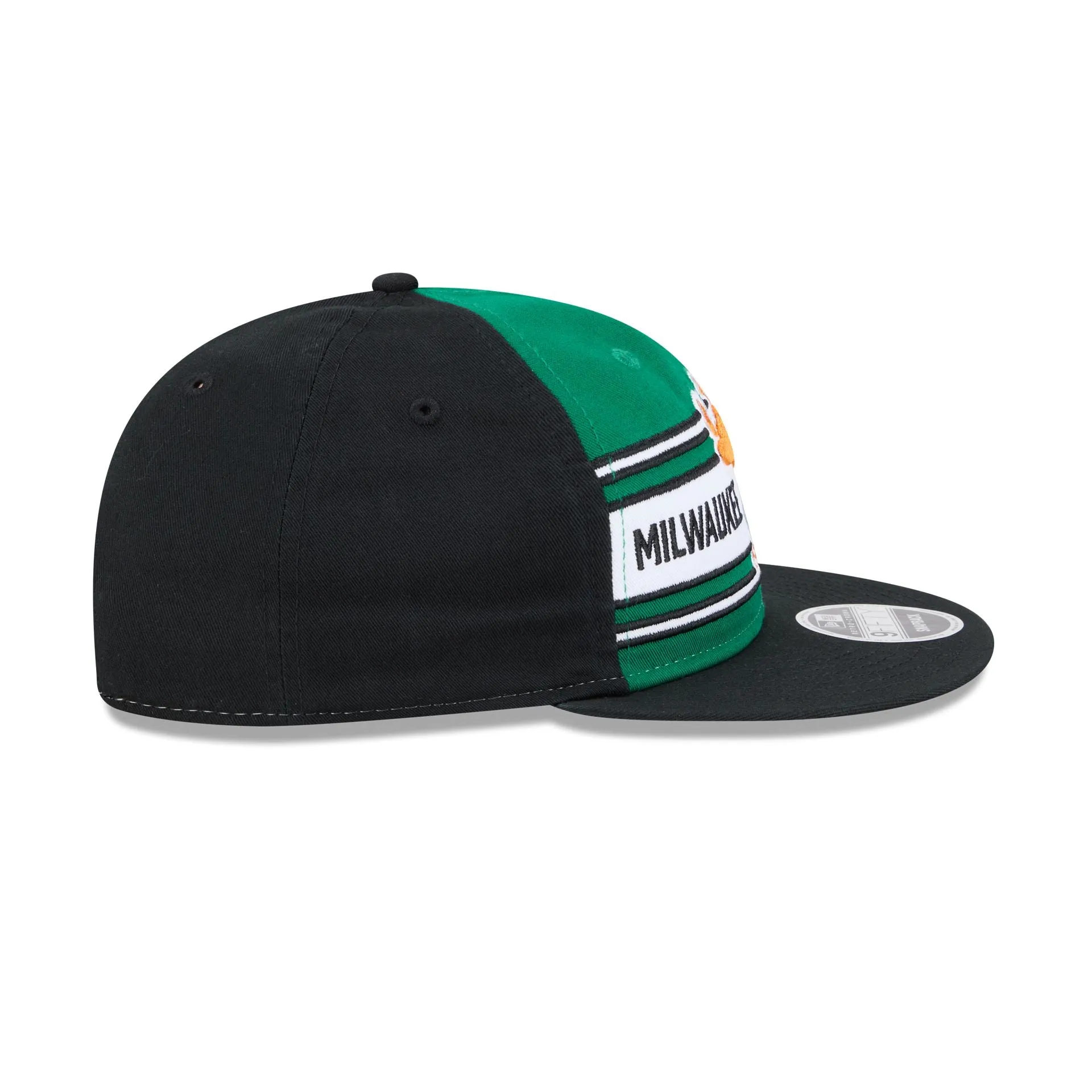 Milwaukee Bucks Team Stripes Retro Crown 9FIFTY Snapback Hat sold by New Era product image thumbnail 5