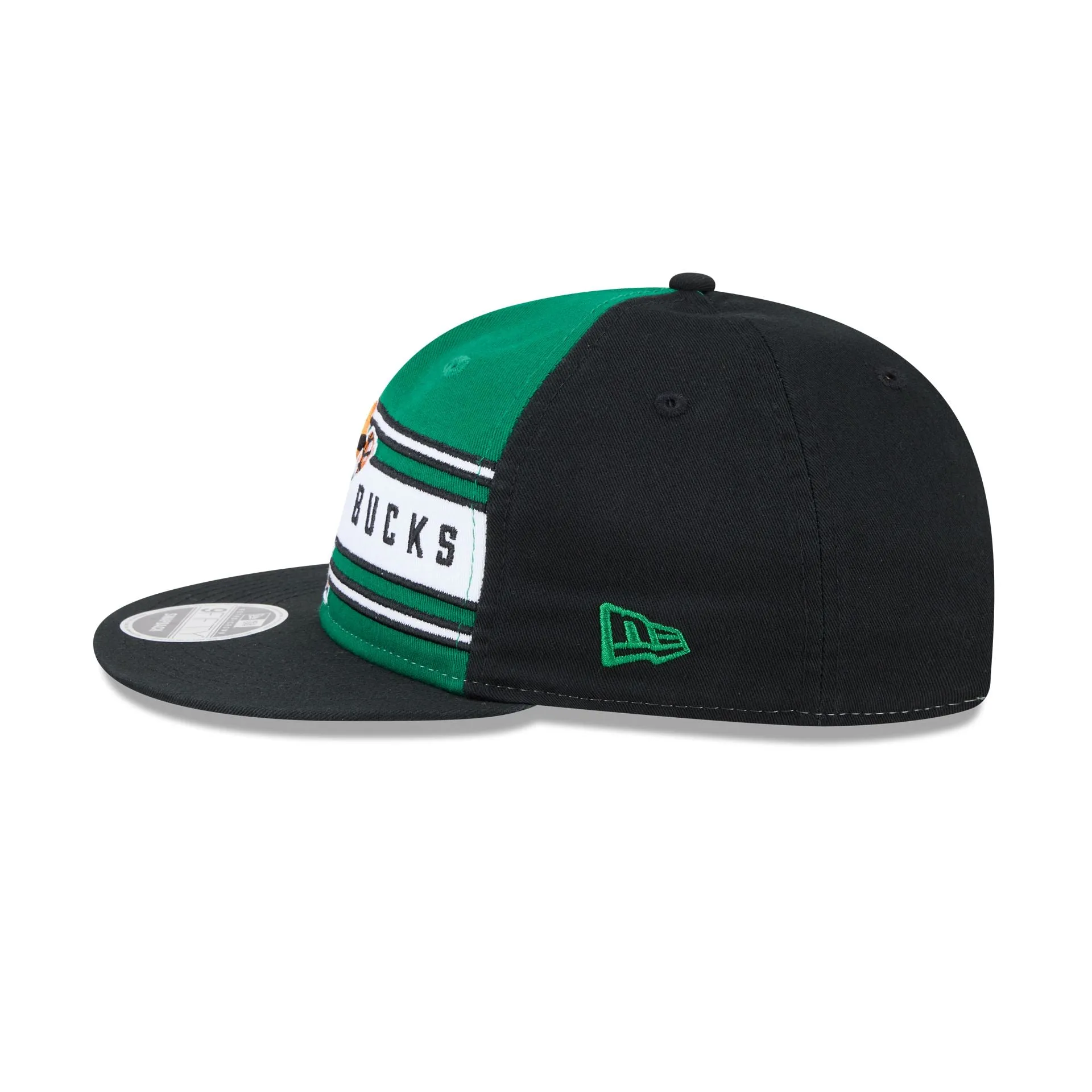 Milwaukee Bucks Team Stripes Retro Crown 9FIFTY Snapback Hat sold by New Era product image thumbnail 4