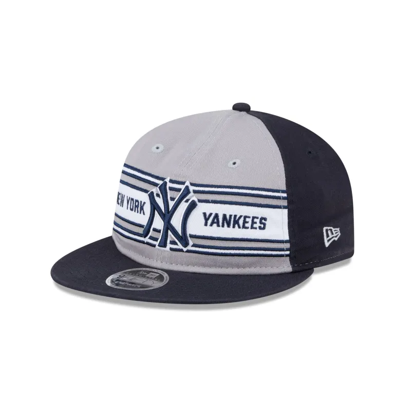 New York Yankees Team Stripes Retro Crown 9FIFTY Snapback Hat sold by New Era