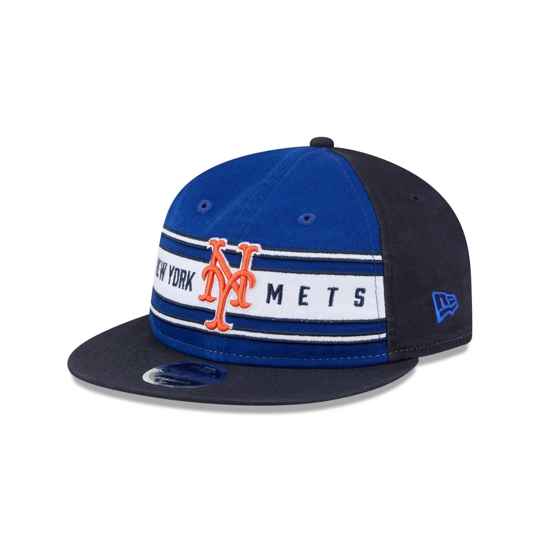 New York Mets Team Stripes Retro Crown 9FIFTY Snapback Hat sold by New Era