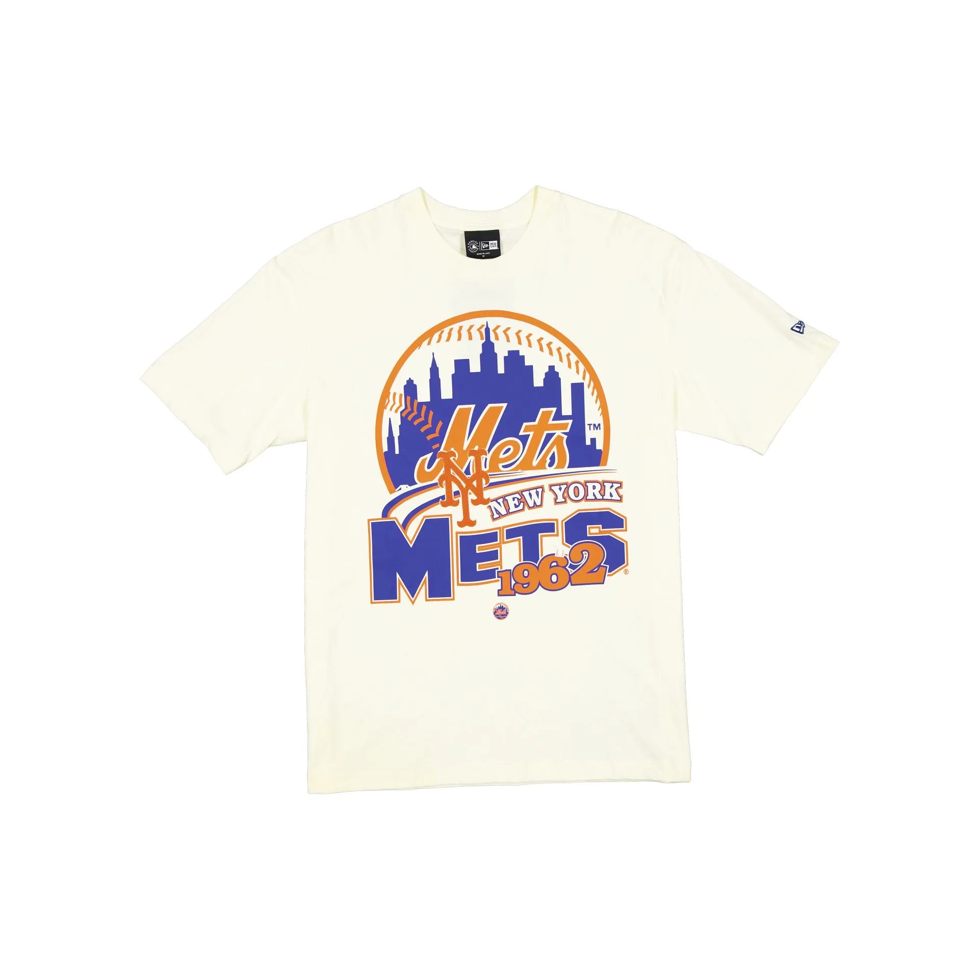 New York Mets Retro Chrome White T-Shirt sold by New Era