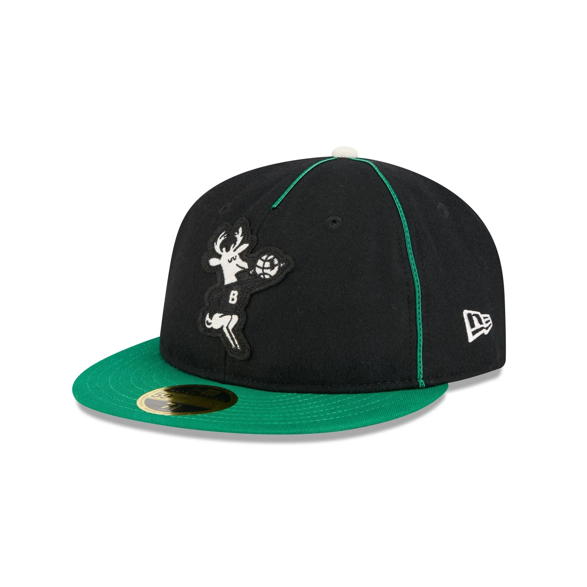 Milwaukee Bucks Felt Logo Retro Crown 59FIFTY Fitted Hat sold by New Era product image thumbnail 3