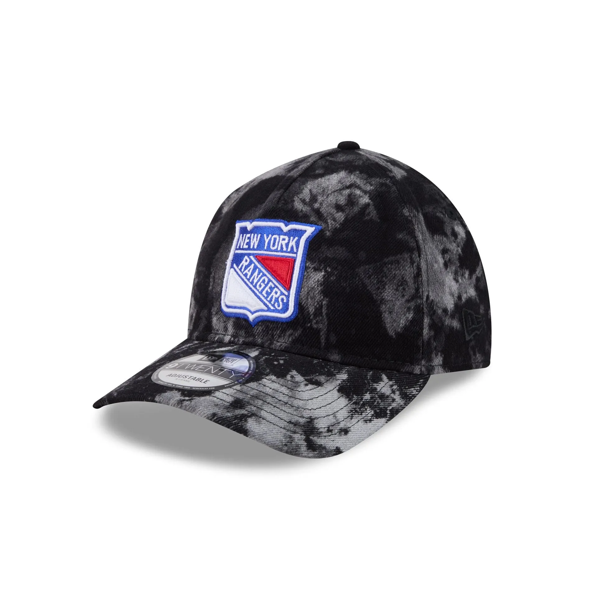 New York Rangers Bleached Denim 9TWENTY A-Frame Adjustable Hat sold by New Era