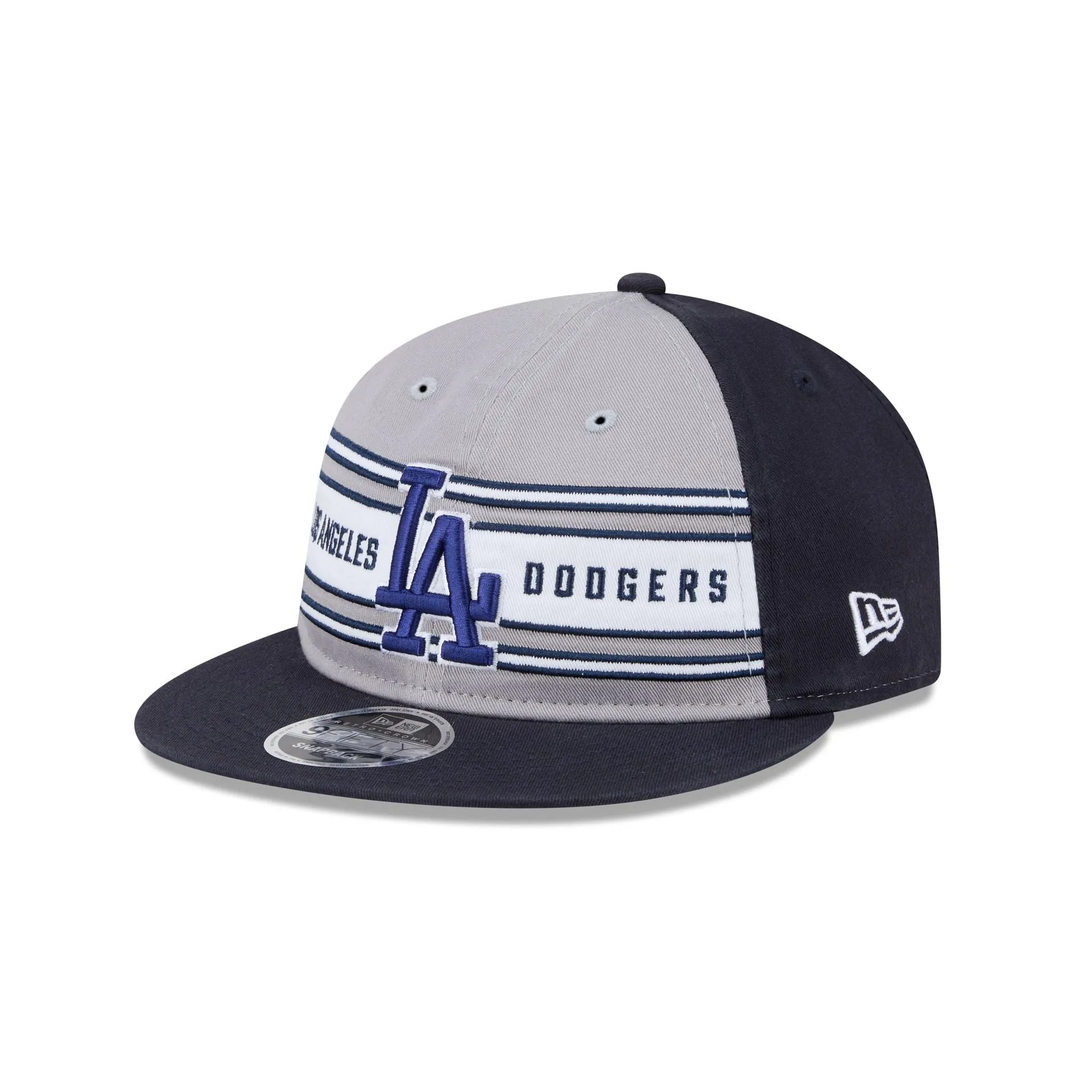 Los Angeles Dodgers Team Stripes Retro Crown 9FIFTY Snapback Hat sold by New Era