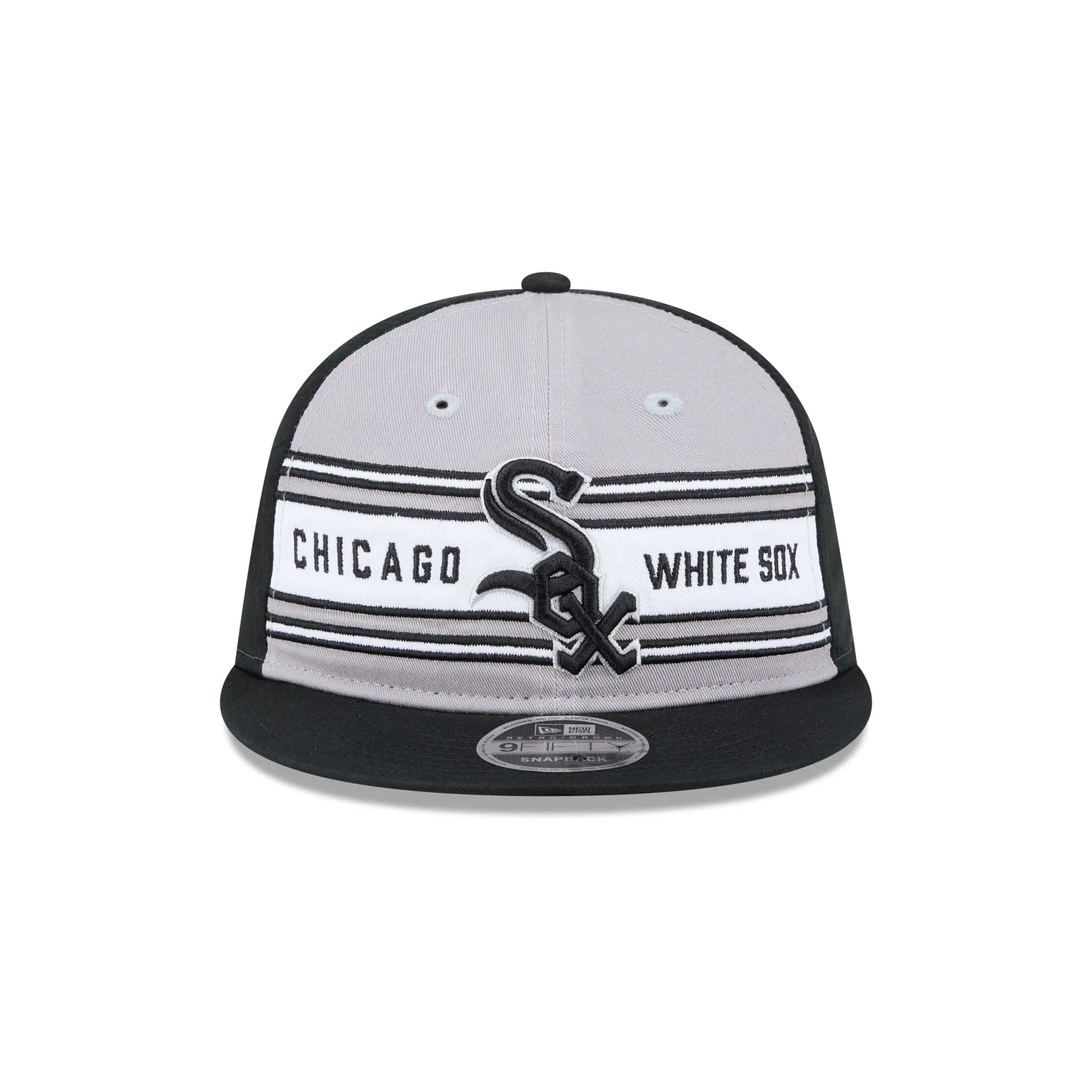 Chicago White Sox Team Stripes Retro Crown 9FIFTY Snapback Hat sold by New Era product image thumbnail 2