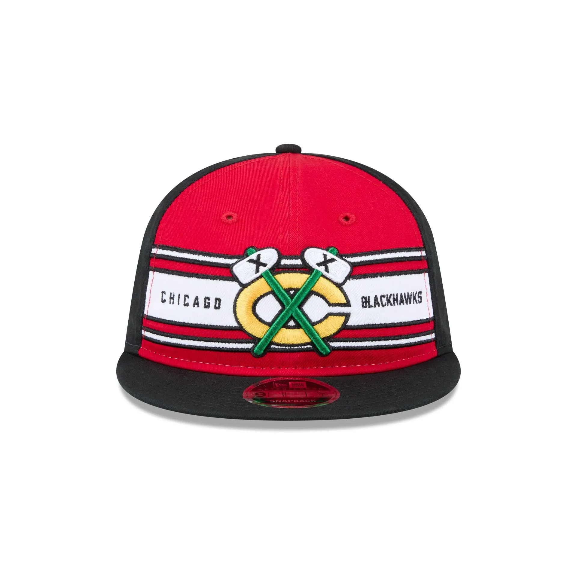 Chicago Blackhawks Team Stripes Retro Crown 9FIFTY Snapback Hat sold by New Era product image thumbnail 2