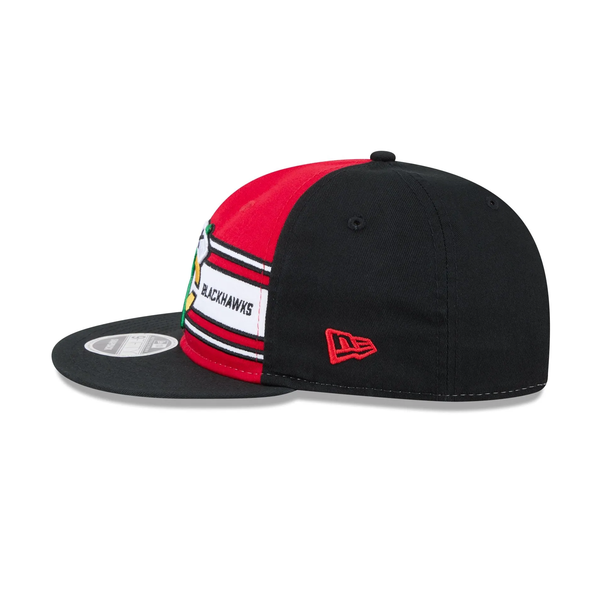 Chicago Blackhawks Team Stripes Retro Crown 9FIFTY Snapback Hat sold by New Era product image thumbnail 4