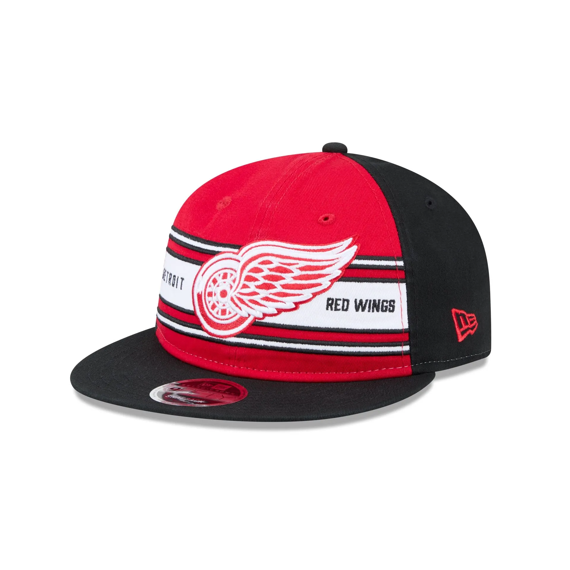 Detroit Red Wings Team Stripes Retro Crown 9FIFTY Snapback Hat sold by New Era