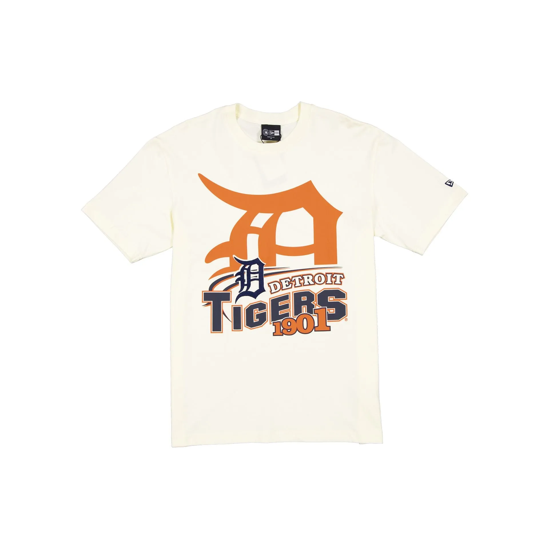 Detroit Tigers Retro Chrome White T-Shirt sold by New Era