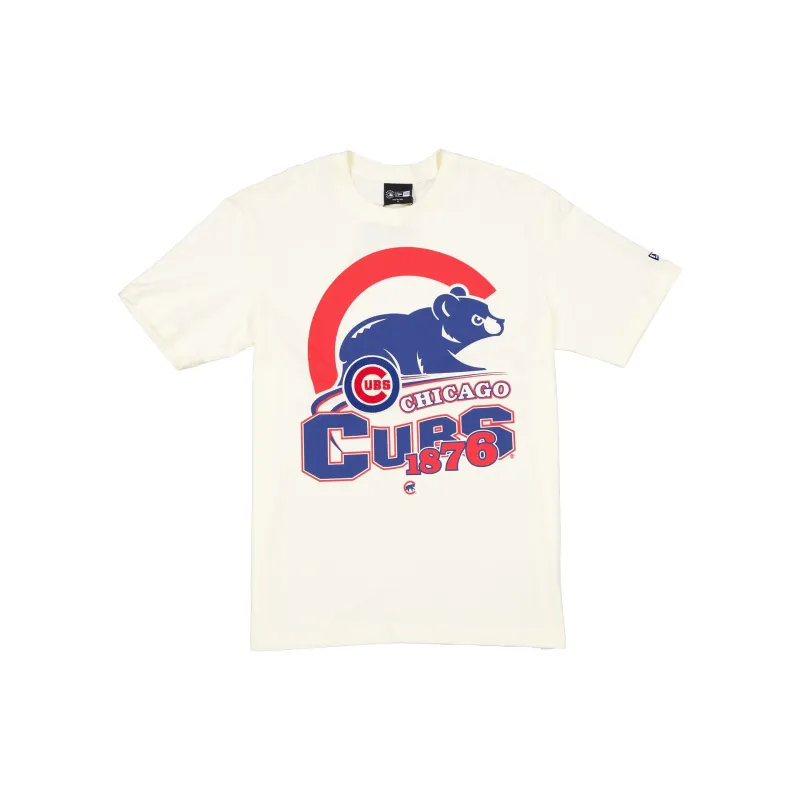 Chicago Cubs Retro Chrome White T-Shirt sold by New Era